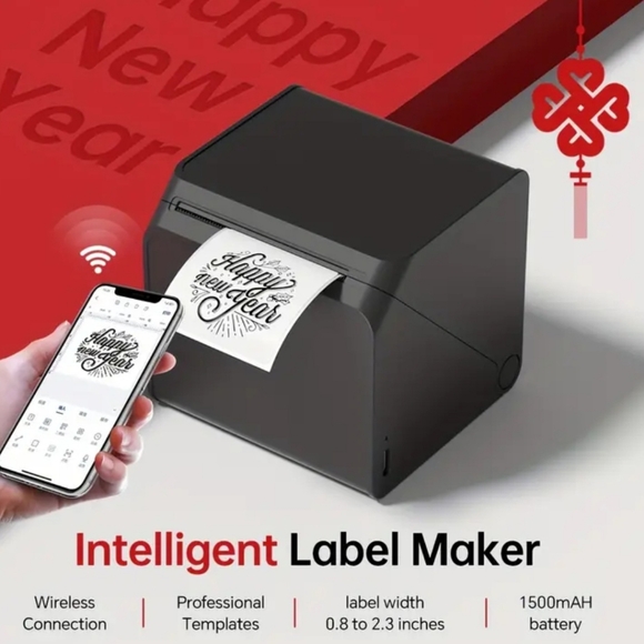 NWT-Black Thermal Label Printer - Picture 6 of 11